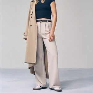 abercrombie sloane tailored wide leg trousers